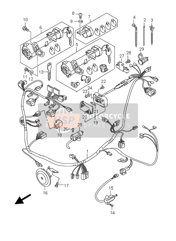 3715549F00, Shutter, Steering Lock, Suzuki, 4